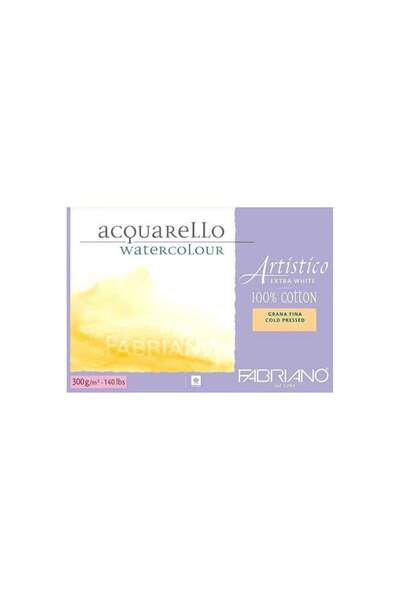 Fabriano Artistico Extra White Watercolor Block 300 Gr18x26 cm20 YpCold Print