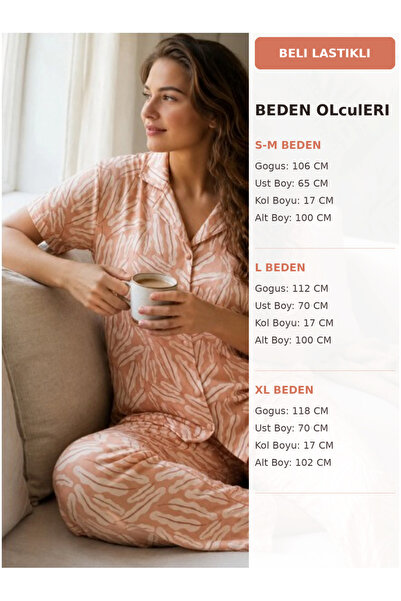 Pijamoni BİJAMA TAKIMI YAVRU AGZI MİLAN KUMAŞ ÖNDEN DEMMELİ 1 ADET GÖMLEK YAK...