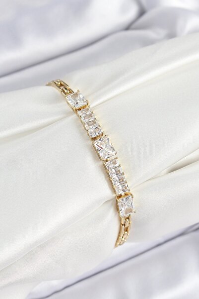 Inure Jewelry Xuping Brass Fragmented Waterway Model Gold Color Women's Bracelet