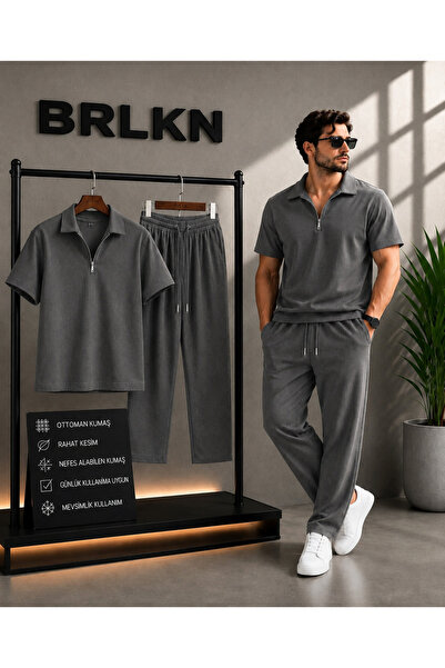 BRLKN Half-Zip Ottoman Tracksuit Set