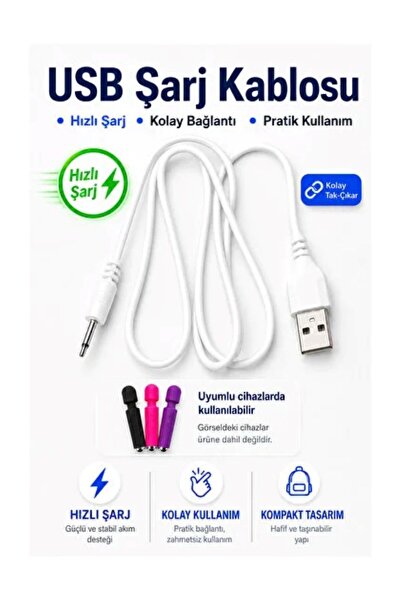 Dr.Jam Vibratör USB Şarj Kablosu 80cm USB 3.0