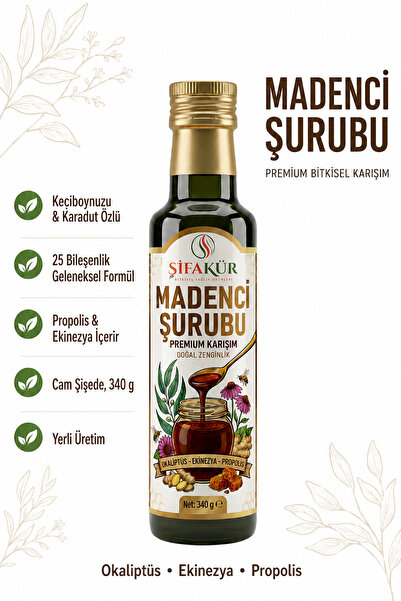 ŞİFAKÜR BİTKİSEL SAĞLIK ÜRÜNLERİ Şifakür Madenci Şurubu Propolis Zerdeçal Zen...