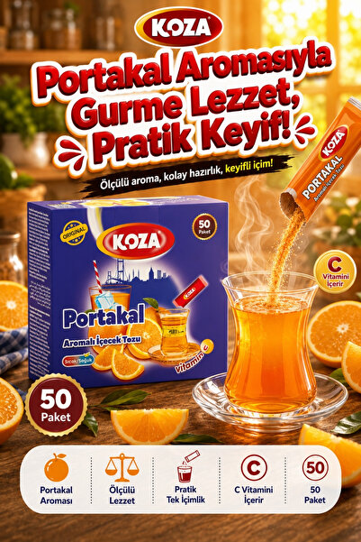 Koza Gurmelerin Seçimi Pratik Lezzet Portakal Aromalı Oralet Tek İçimlik Prem...