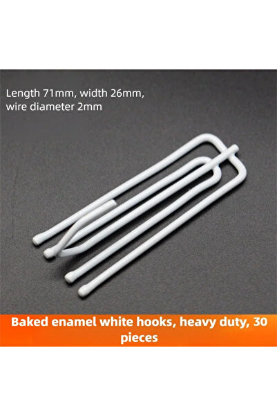Choice 30 pcs White 30Pcs Premium Steel Curtain Hooks White Window Rings Dura...