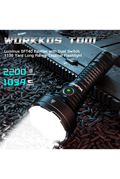 Choice 21700 black Black Wurkkos TD01 21700 Rechargeable Tactical Flashlight ...