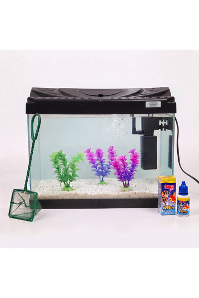 Kanki Pet Akvaryum KP3518 Hazır Set Siyah 35 CM ( 12 Litre )