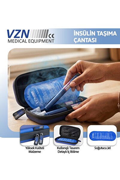 VZN Ybh-2114 Insülin Taşıma Çantası LCD Ekran Derece Göstergeli