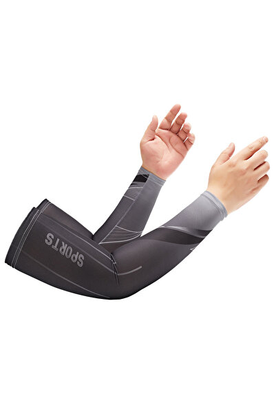 Choice black gray Summer Arm Sleeves UV Protection Men Women Cycling Driving ...