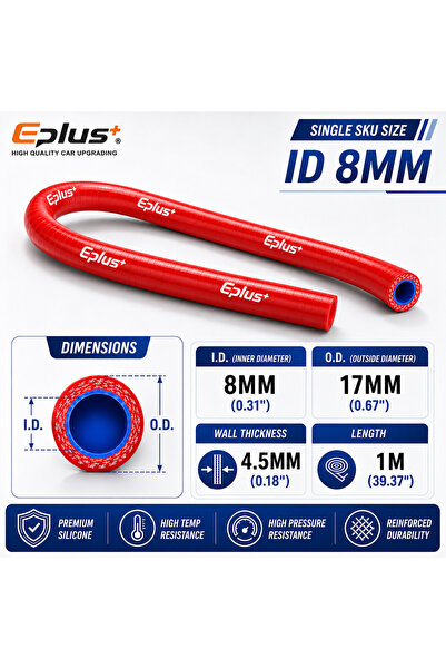 Choice7 I.D 8MM EPLUS Universal Silica Gel Tube 4 Layers 1 Meter Polyester Si...
