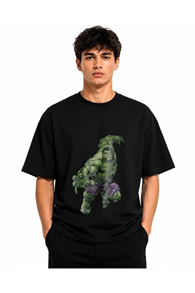 Inscriptie Tricou Unisex Bumbac Premium Casual " Hulk action "