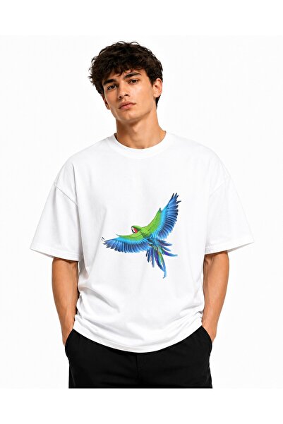 Inscriptie Tricou Unisex Bumbac Premium Casual " Pasare albastra "