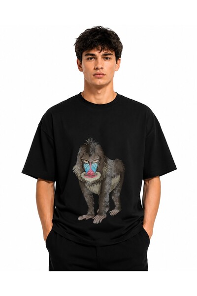 Inscriptie Tricou Unisex Bumbac Premium Casual " Babuin vector "