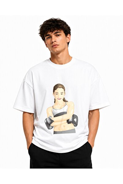 Inscriptie Tricou Unisex Bumbac Premium Casual " Box girl "