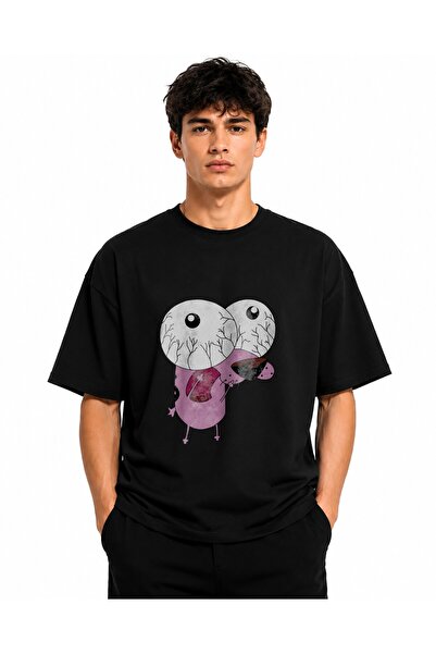 Inscriptie Tricou Unisex Bumbac Premium Casual " Couraj - ochii mari "