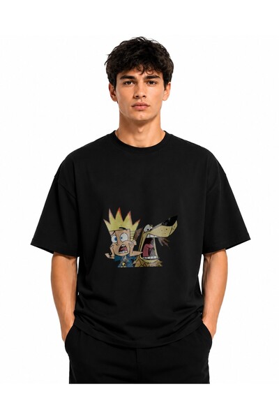 Inscriptie Ουνισέξ Βαμβακερό T-Shirt Υψηλής Ποιότητας  "Τζόνι Τεστ & Σφουγγαρ...