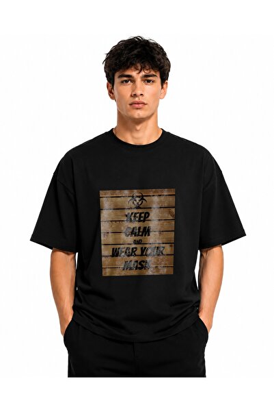 Inscriptie Tricou Unisex Bumbac Premium Casual " Poarta masca! "