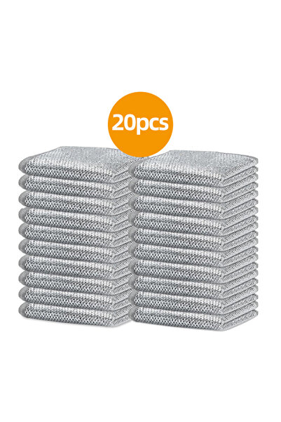 Choice1 20 Pc Cleaning Cloth 3/10/20 Pcs Stainless Steel Scrubbing Cloths - N...