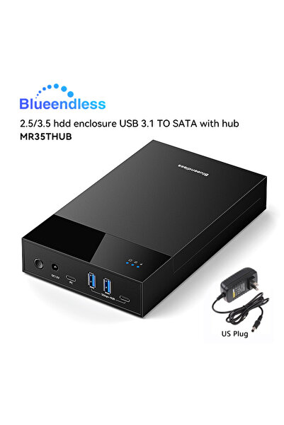 Choice MR35T HUB US PLUG Blueendless 2.5/3. 5 HDD/SSD Enclosure with USB3.0 H...