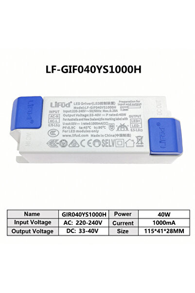 Choice LF-GIF040YS1000H LiFud LED Driver LF-GIRxxxYM LF-GIRxxxYS Series LED T...