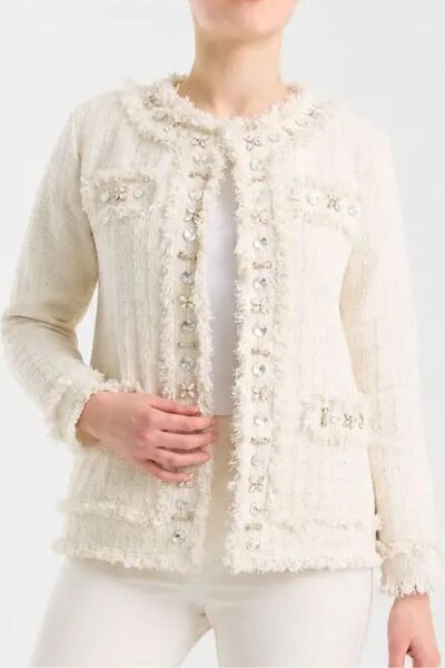 trikobis Tw Tweed Eket with Crystal Embellishment Detail