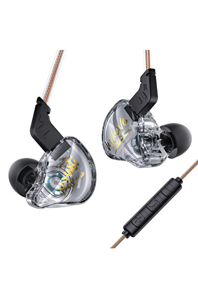 choice2 Gray with mic KBEAR MONKIE K01 10MMDD Earphones In Ear Monitor HiFi W...