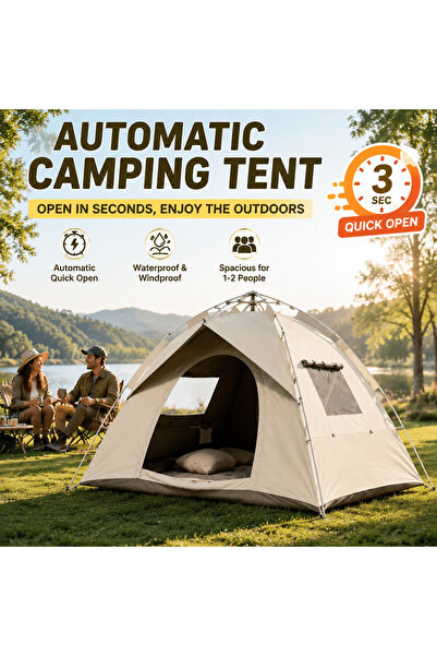 1103 Automatic Camping Tent Waterproof Windproof Quick Open Family Outdoor Te...