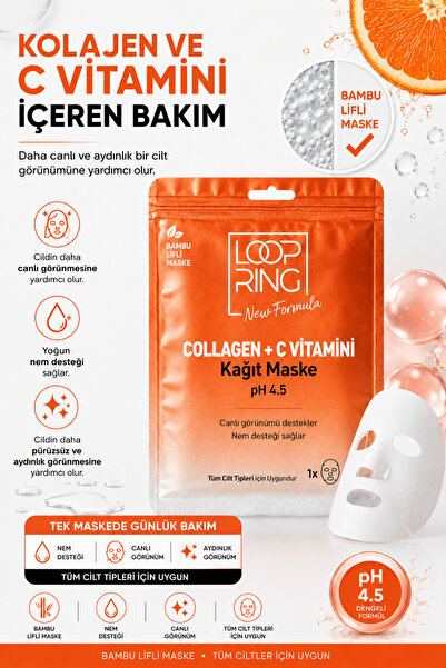 Loopring Cosmetic عبوة من 3 قطع من قناع الوجه لوف سكين سيلفي بالكولاجين وفيتا...