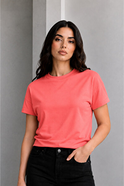 BALİNS Women's Single Jersey Low Sleeve T-Shirt