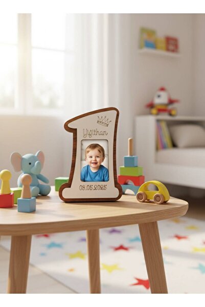 FOTO SHOP 1 Yaş Doğum Günü Fotoğraf Çerçeveli Magnet 10'lu