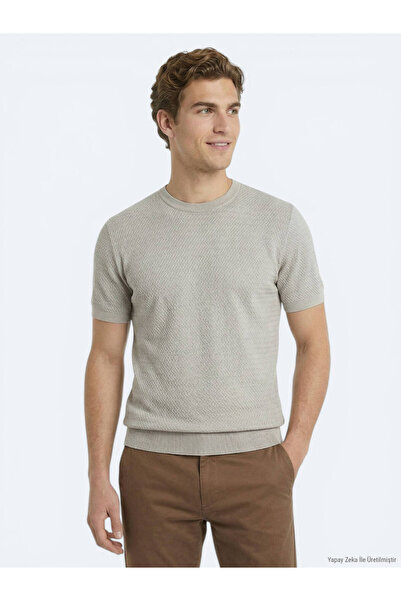Kip Beige Patterned Knitwear