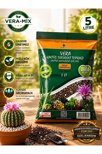 MF Botanik Kaktüs Sukulent Toprağı 5 lt - Teraryum Için Uygun Toprak