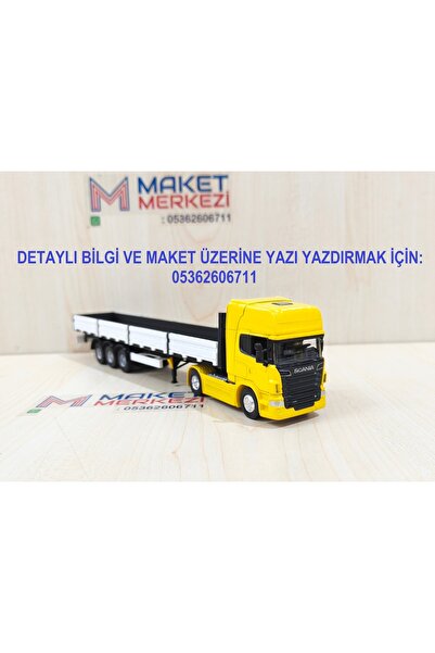 WELLY 25 cm uzunlukta 1/64 SCANIA sal DORSELİ TIR MAKETİ (firma ismi yazılabi...