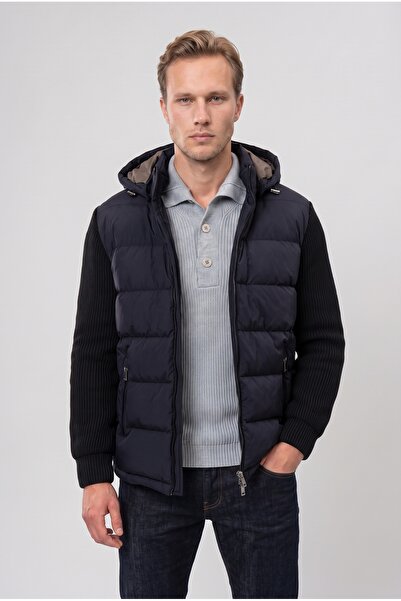 D'S Damat Ds Damat Regular Fit Siyah Düz Mont