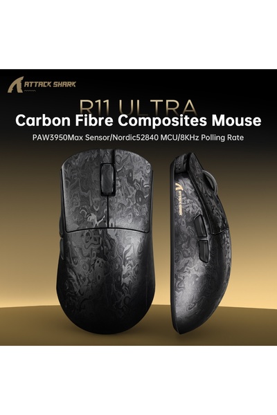 Choice R11 Ultra Moren Attack Shark R11 Ultra 8K Carbon Fiber Gaming Mouse, P...