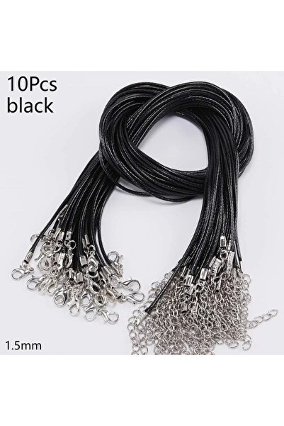 choice2 black1.5mm 10Pcs 10Pcs Buckle adjustable braided rope DIY jewelry acc...
