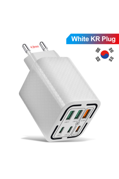Choice BK320-3A3C KR White 3PD+3USB Charger Wall Adapter QC 3.0 Total 100W Fa...