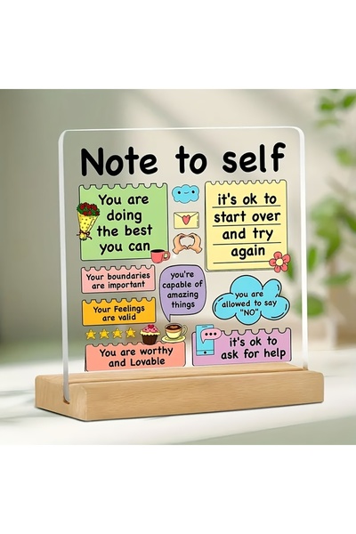 Choice A Decorative Sign with Wooden Base Inspirational Acrylic Positive Affi...
