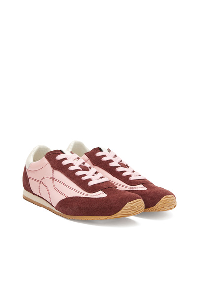 Dıvarese Pembe Kadın Rahat Süet Sneaker