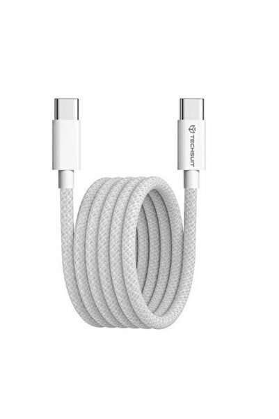 Techsuit Cablu Date si Incarcare USB-C - USB-C PCB114D, 60W, 1m, Gri