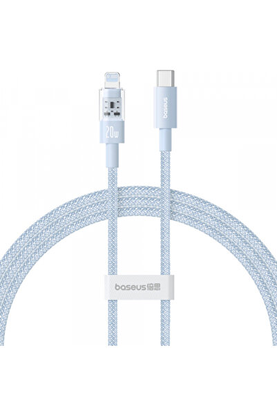 Baseus Cablu Date si Incarcare USB-C - Lightning Gem, 20W, 2m, Bleu P10373001...