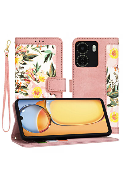 Xiaomi Husa pentru Poco C65 / Redmi 13C, Techsuit, FlipCraft, Roz