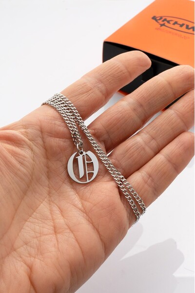 UKHWD SUPPLY 316L Çelik Gotik O Harf Kolye KA1111GM