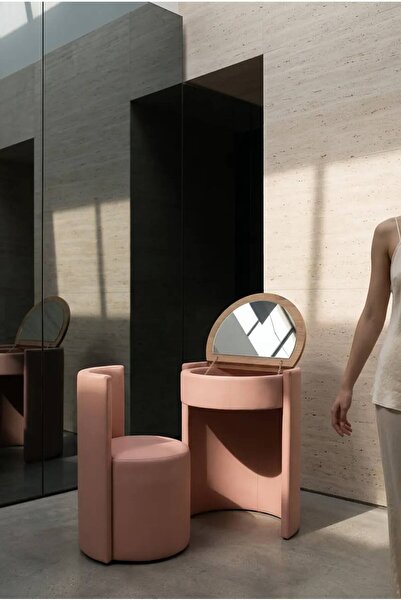 AY CONCEPT Elegance Aynalı Makyaj Aynası Masası ve Berjer