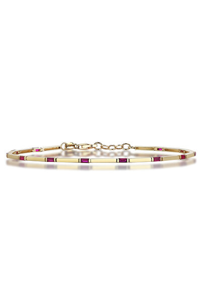 Reis Kuyumculuk Cable Ruby Bangle