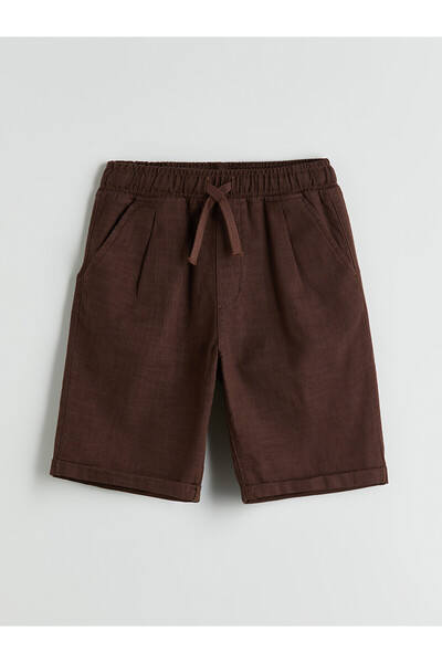 LC Waikiki Nevavm Boys' Shorts with Elastic Waist and Contrast Trim