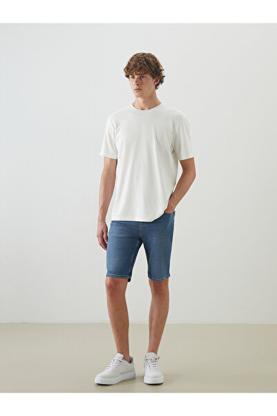 LC Waikiki Trendlucky Slim Fit Men's Jean Shorts with a Difference