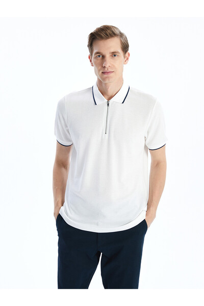 LC Waikiki Nevavm with a Difference Polo Collar Short Sleeve Men's T-Shirt