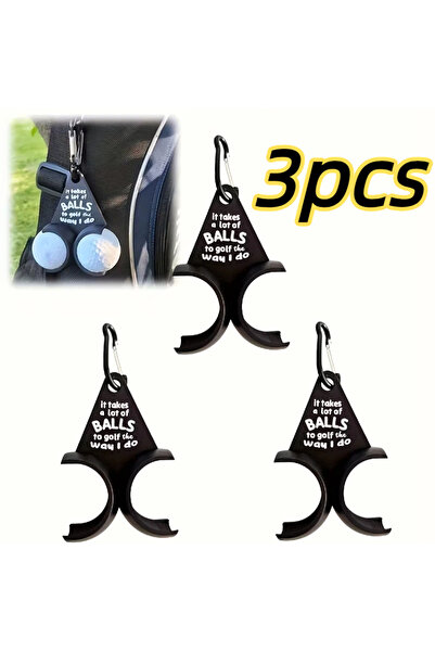 Choice 3pcs Golf Ball Holder Carabiner/Buckle Ring Options Metal Plastic Paro...