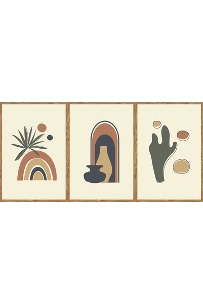 Akıllı Kağıt Statik Tutunma Özellikli Tablo - Poster Modern (Model- 2)