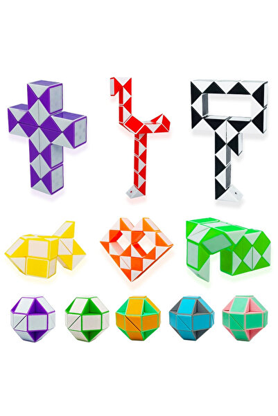 Choice 6pcs Color random 1/3/6 Pcs Folding Magic Snake Ruler Puzzle Antistres...